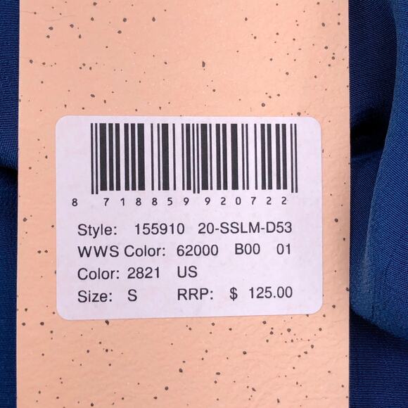 Scotch & Soda Blouse Womens S Blue Viscose Twist Front Mock Neck Long Sleeve - Picture 13 of 16